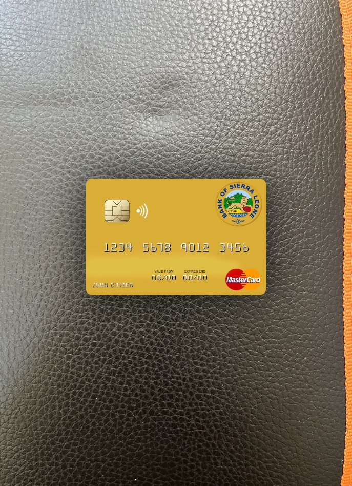 Download Sierra Leone Bank of Sierra Leone mastercard photolook front Photoshop template
